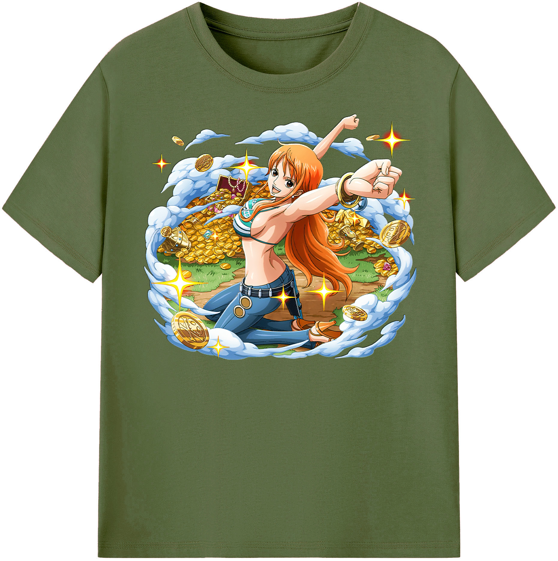 ワンピース ナミ ONE PIECE Nami 綿100％半袖Tシャツ（フロントプリント）